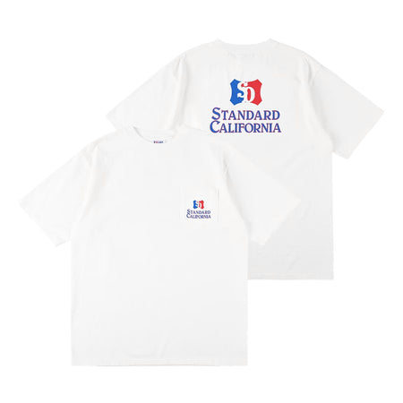 [STANDARD CALIFORNIA]SD Heavyweight Shield Logo Pocket T/WHITE(TSOTE090)