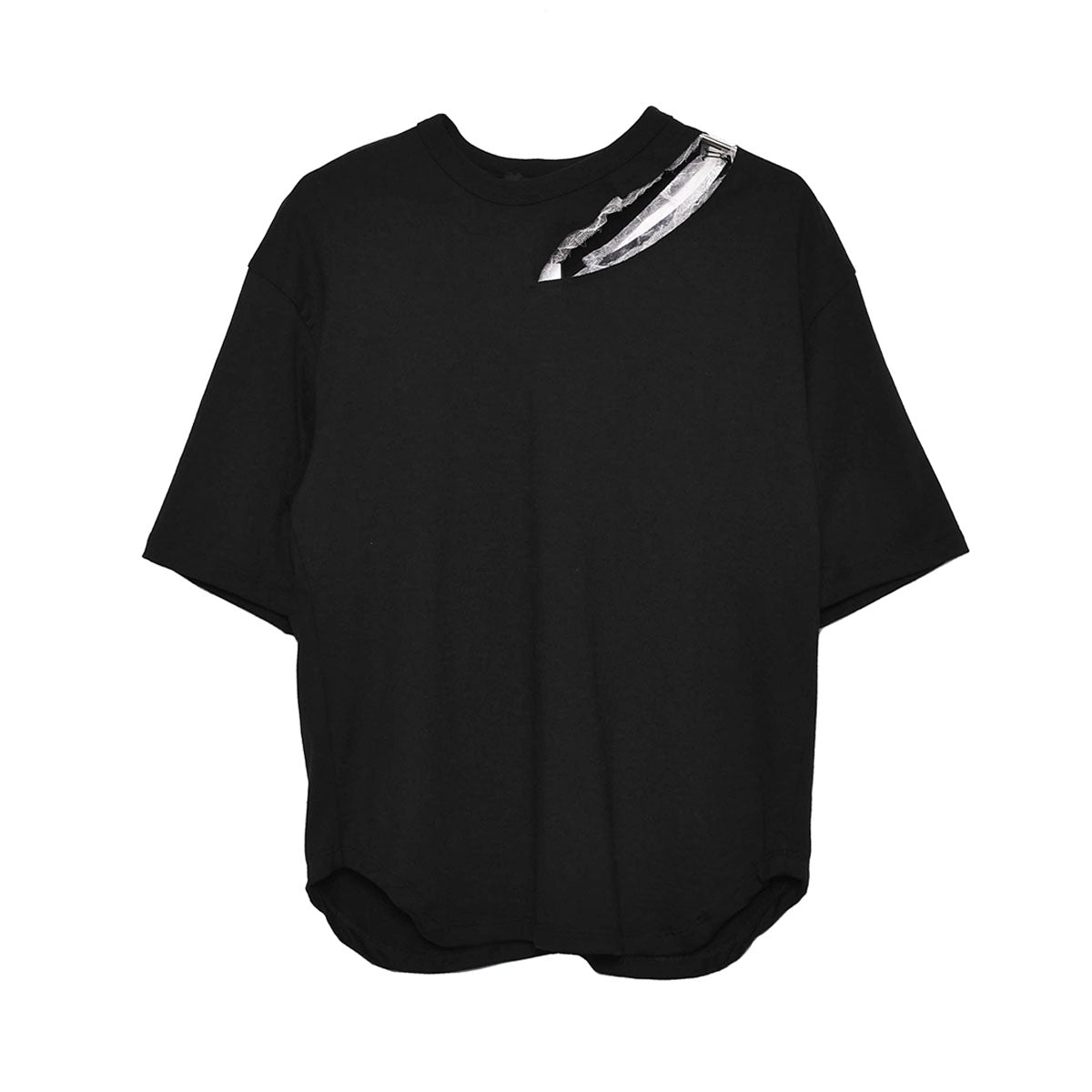 UNDERCOVER WOMENS]スラッシュ裾ラウンドTEE/BLACK(UC1C1804) – R&Co.