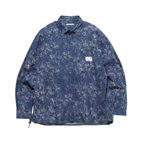 [uniform experiment]INDIGO PRINT DRAWCORD SHIRT(UE-250008)