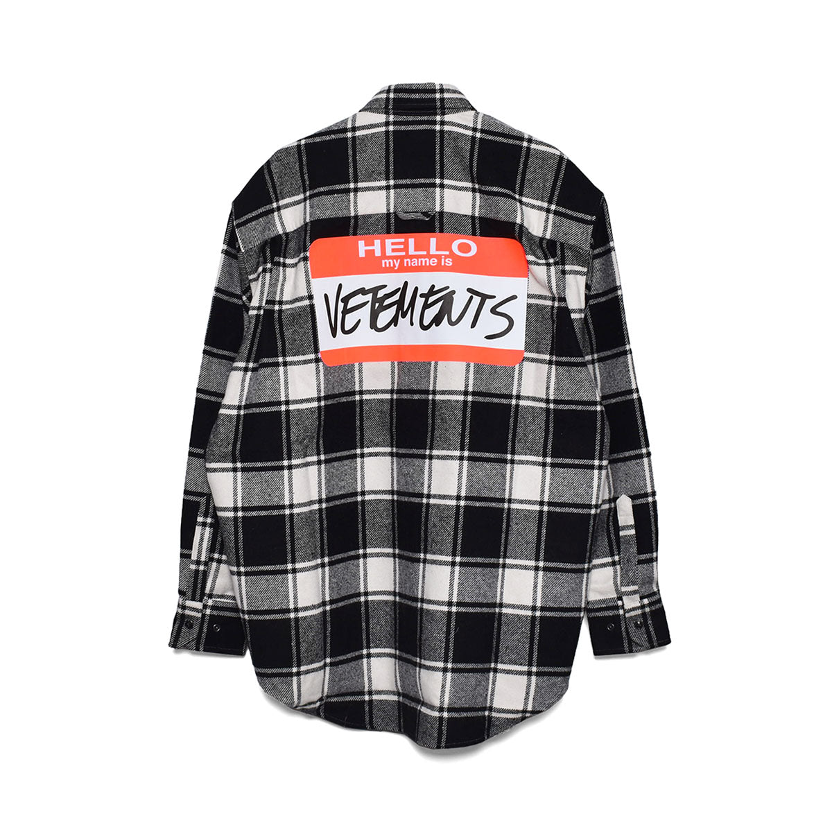 VETEMENTS]MY NAME IS VETEMENTS FLANNEL SHIRT/WHITE(UE54SH420) – R&Co.