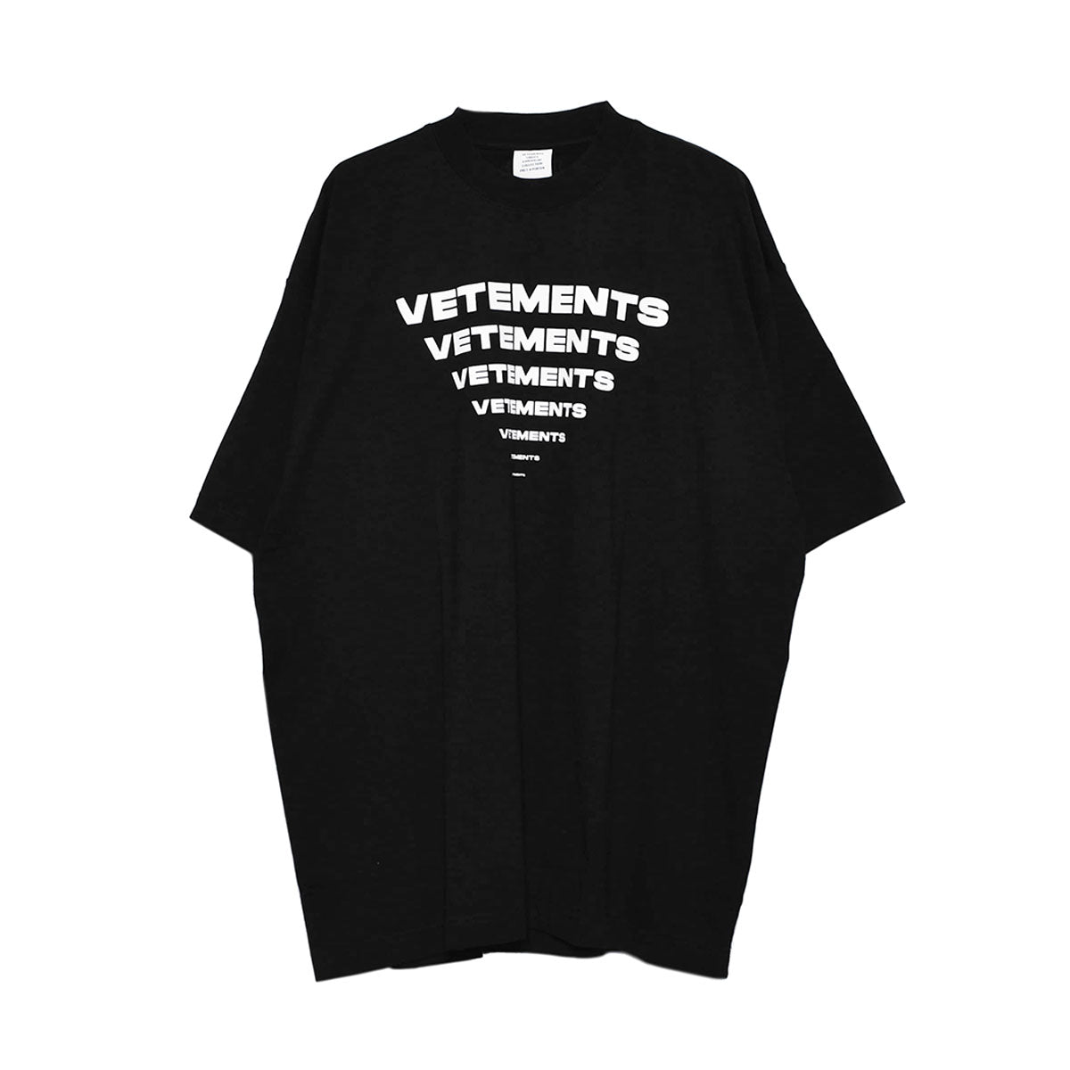 公式サイト VETEMENTS 黒メタtシャツ Tシャツ/カットソー(半袖/袖なし ...