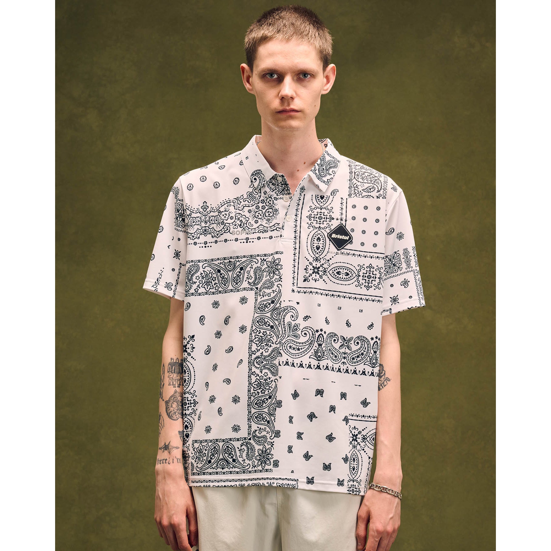 F.C.Real Bristol WHOLE PATTERN S/S POLO-
