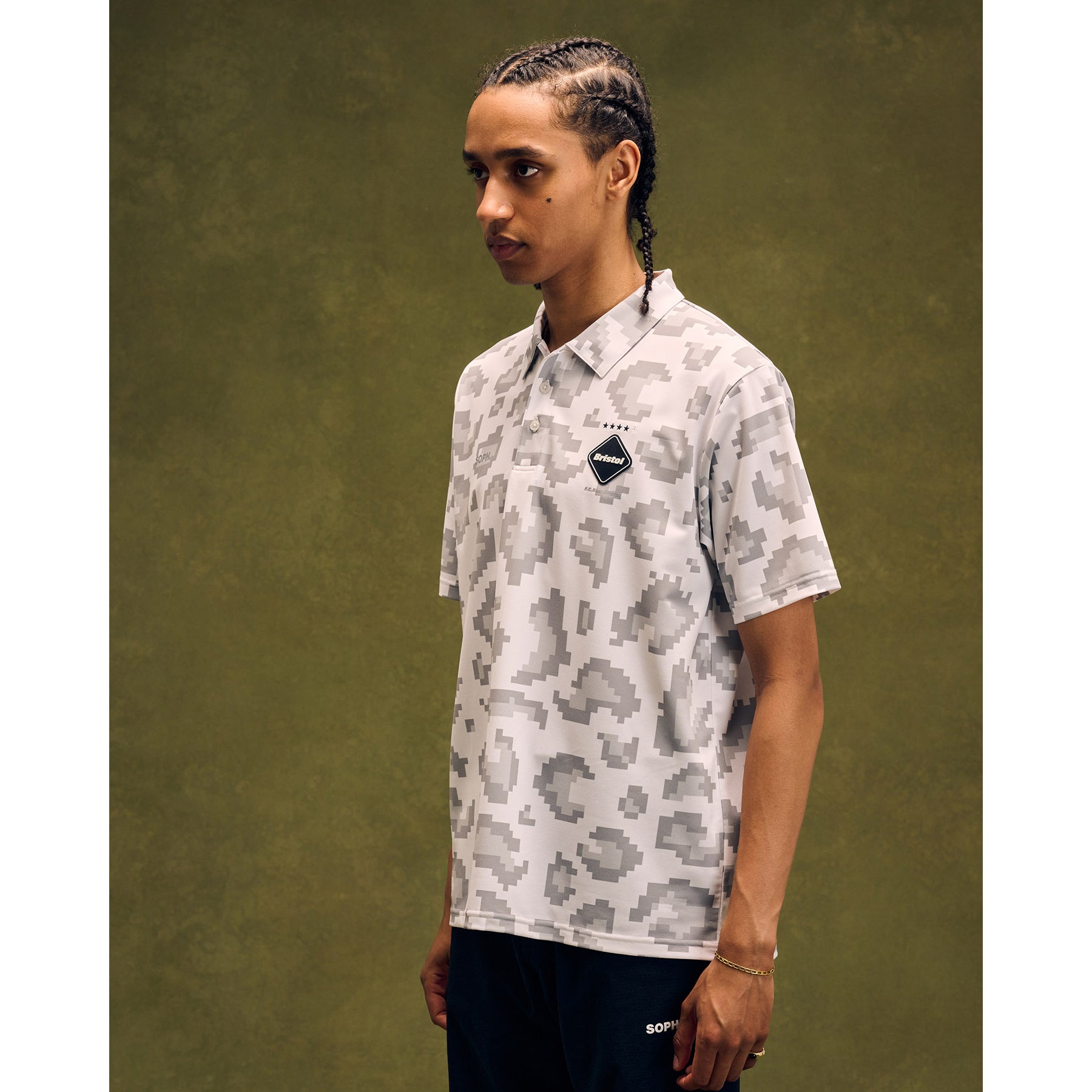 XL 送料無料 FCRB 23SS WHOLE PATTERN S/S POLO