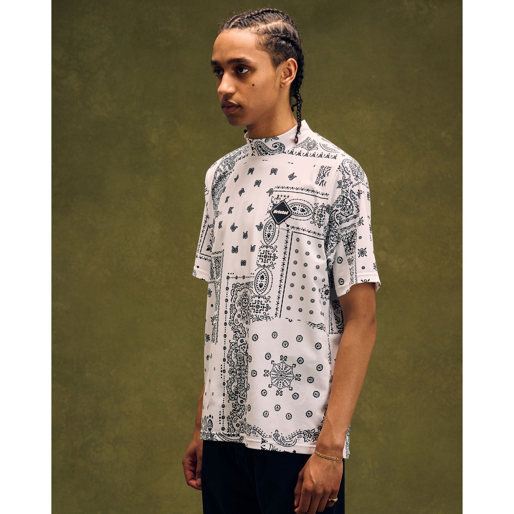 F.C.Real Bristol]WHOLE PATTERN S/S MOCKNECK TOP(FCRB-230138