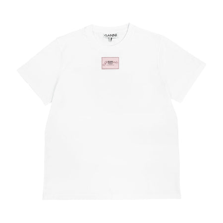 [GANNI]Basic Jersey Collage Relaxed T-shirt/WHITE(T4157)