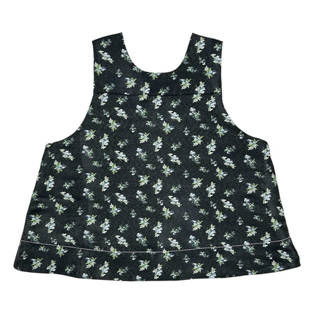 [GANNI]Floral Jacquard Sleevess Open Neck Top/BLACK(W0360)