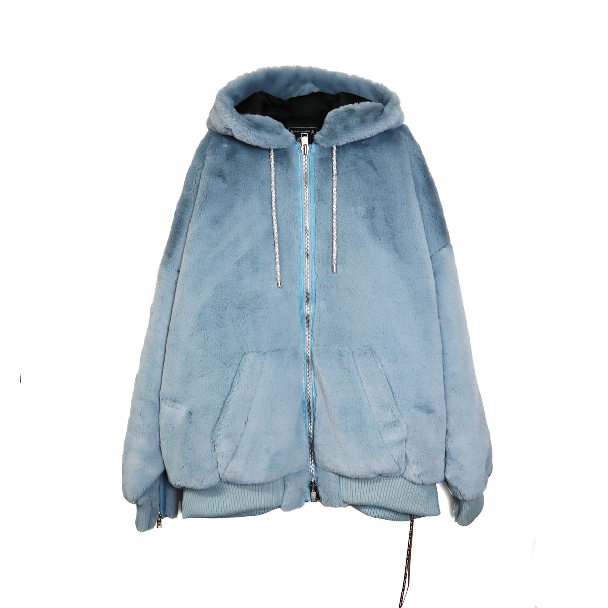 mastermind JAPAN]314 HOODED RIBBED FAUX FUR JACKET/BLUE(MJ23E11 