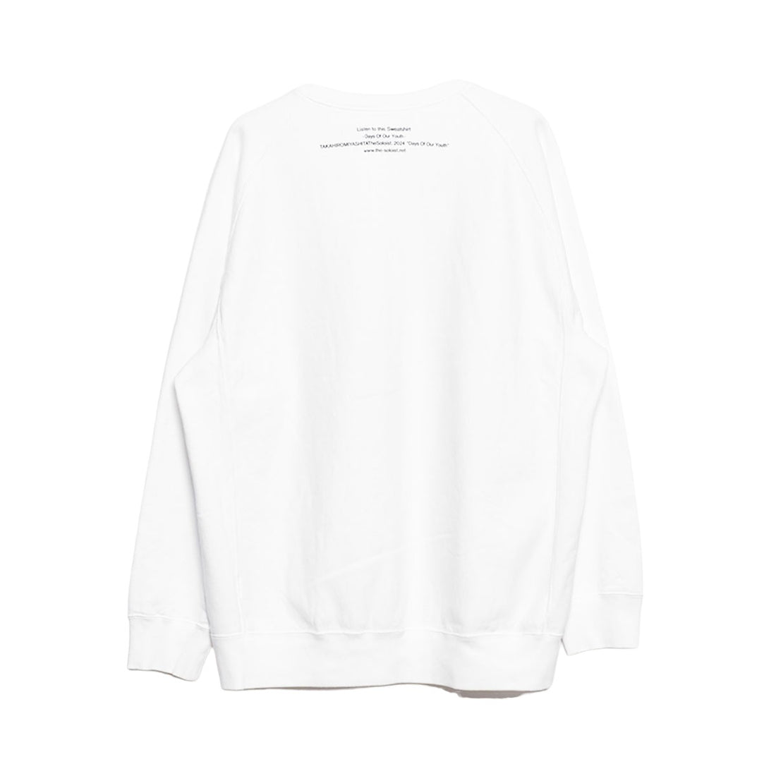 【TAKAHIRO MIYASHITA TheSoloIst】oversized crew neck sweat shirt. (days of our youth color)/WHITE(sc.0022aAW24)