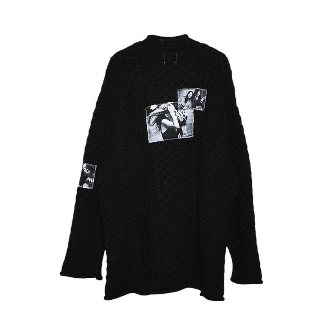 【TAKAHIRO MIYASHITA TheSoloIst】roll neck huge fishermans sweater /BLACK(sk.0003AW24)