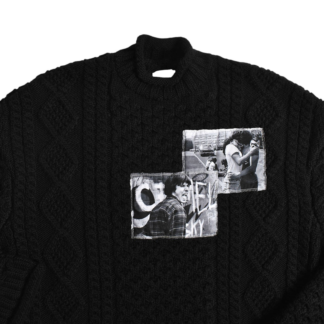 【TAKAHIRO MIYASHITA TheSoloIst】roll neck huge fishermans sweater /BLACK(sk.0003AW24)