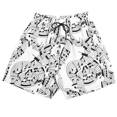 【TAKAHIRO MIYASHITA TheSoloIst】hawaiian shorts.(music note)/WHITE/BLACK(sp.0010cSS25)
