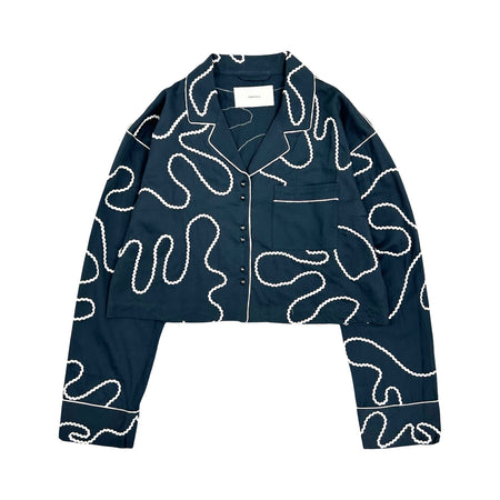 [TODAYFUL]Embroidery Pajamas Shirts/NAVY(12510410)