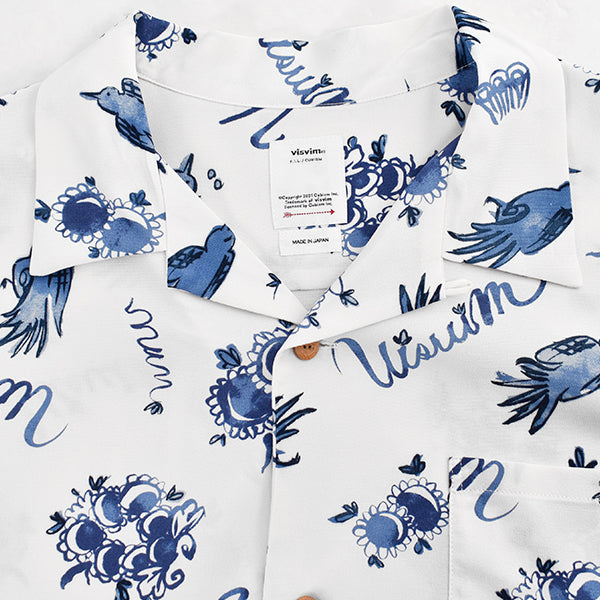 WALLIS SHIRT S/S SUNNYBIRD/NAVY(0122105011017) – R&Co.