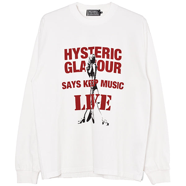 KEEP MUSIC Tシャツ/WHITE(02221CL01)