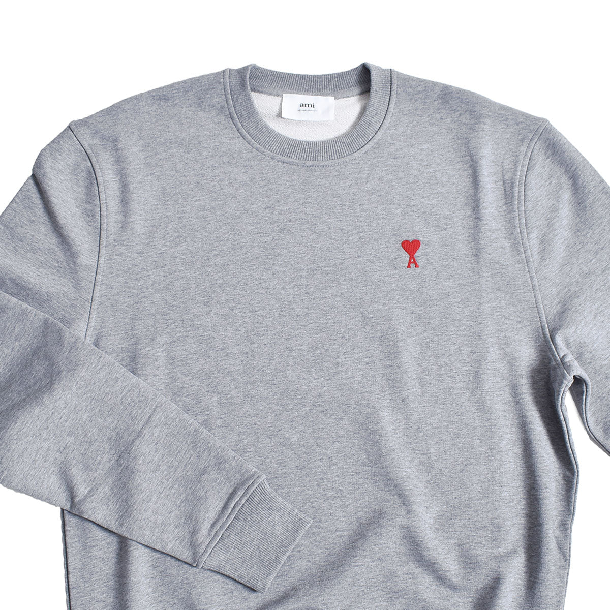 ami alexandre mattiussi]SMALL ADC SWEATSHIRT/HEATHER GRAY(BFUSW001