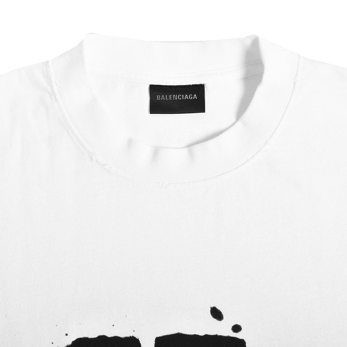 balenciaga logo shirt black off white