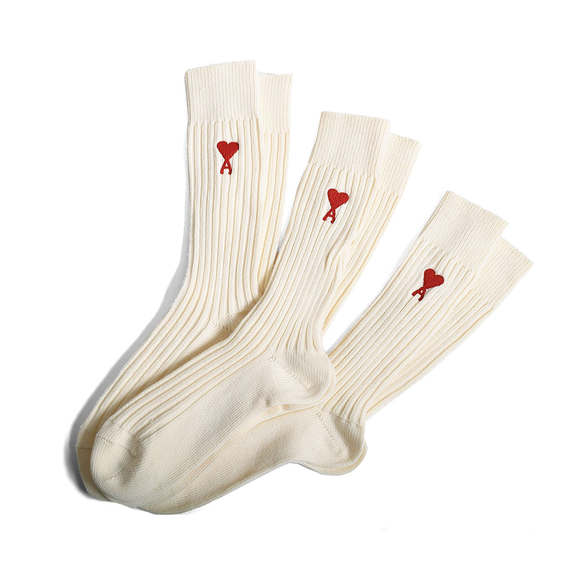 ami alexandre mattiussi]THREE PACK ADC SOCKS/OFF WHITE(USC606.379) – R&Co.