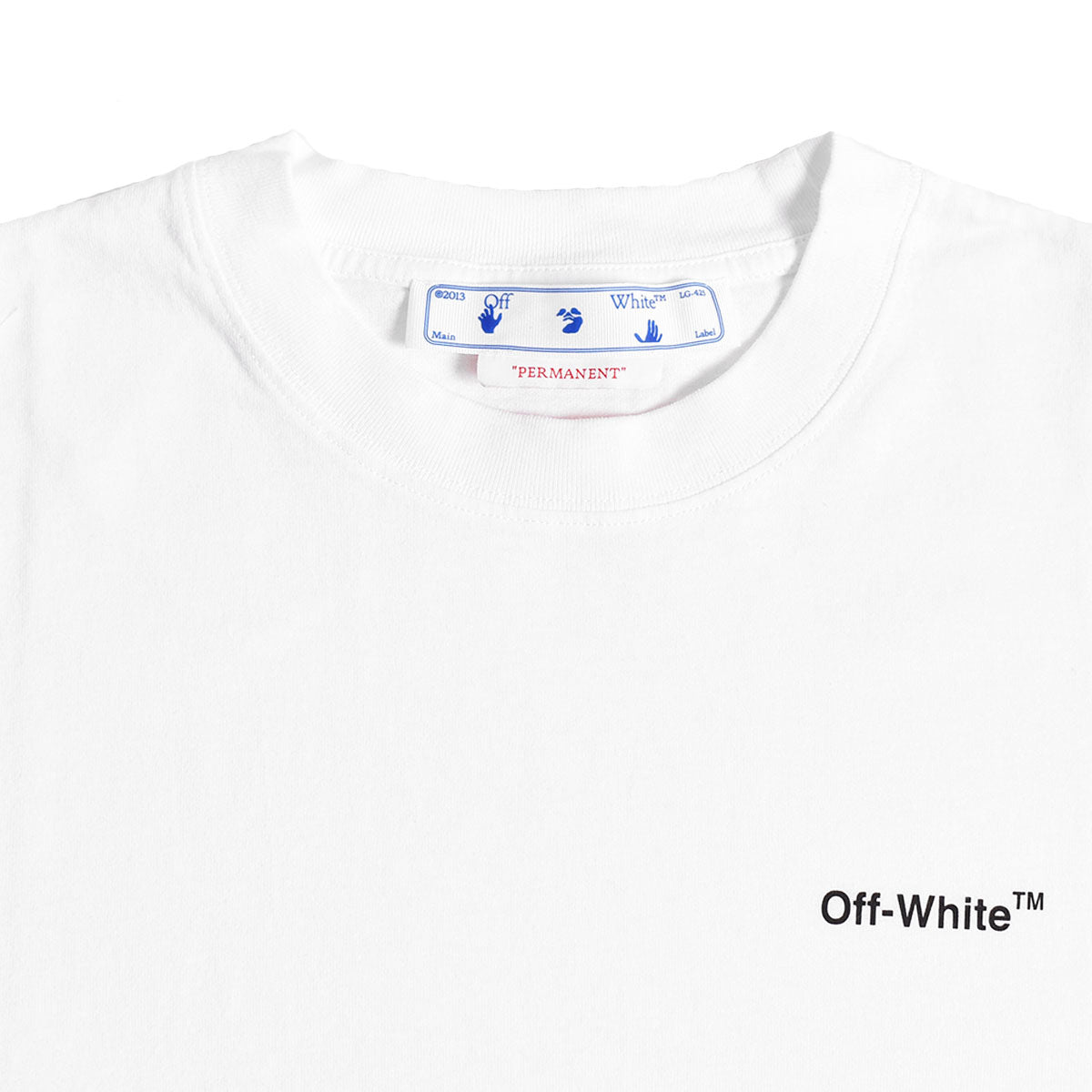 Off-White]DIAG HELVETICA SKATE L/S TEE/WHITE/BLACK(OMAR23-RTW0037