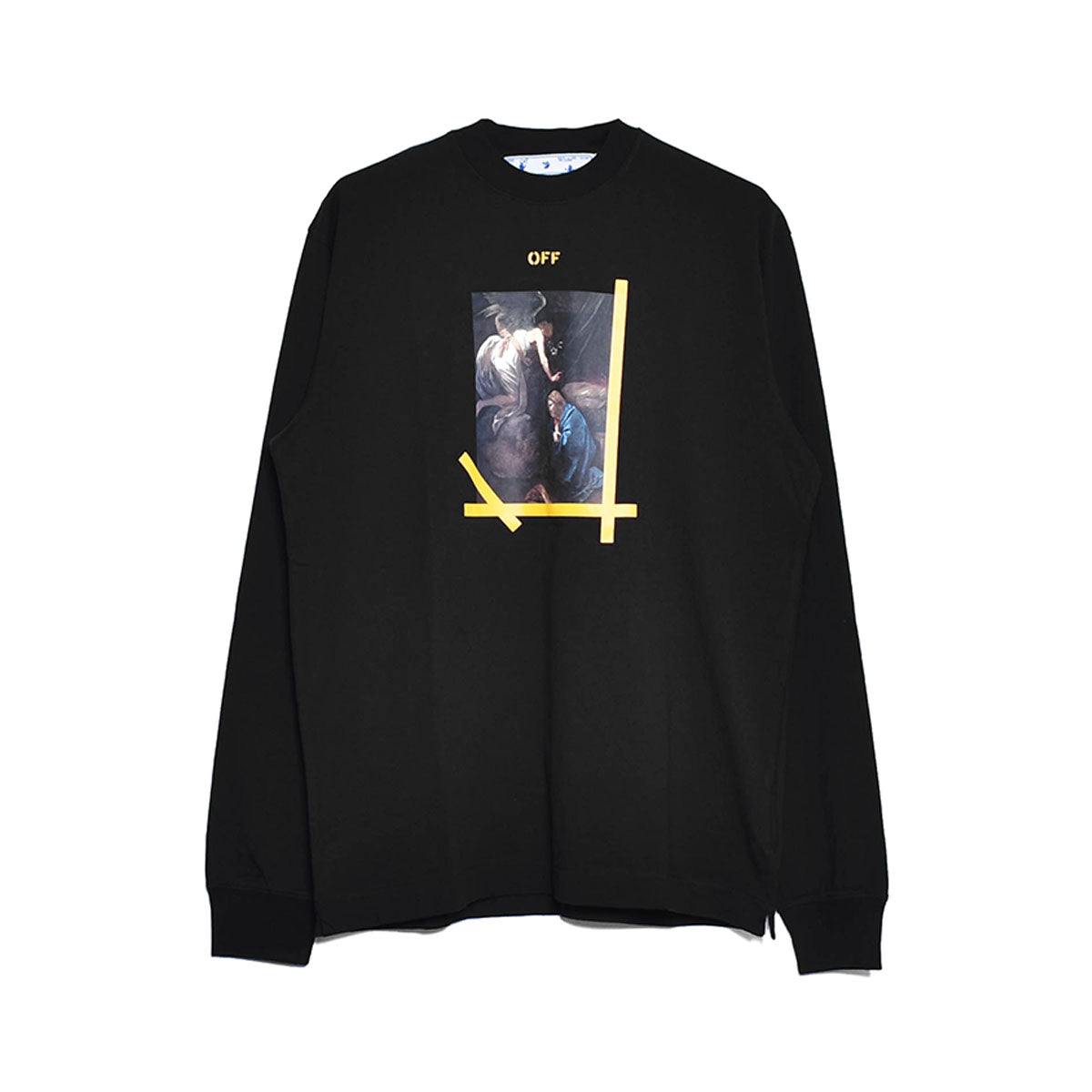 Off-White]ARROW CARAV ANN SKATE L/S TEE/BLACK/WHITE(OMAR23-RTW0039