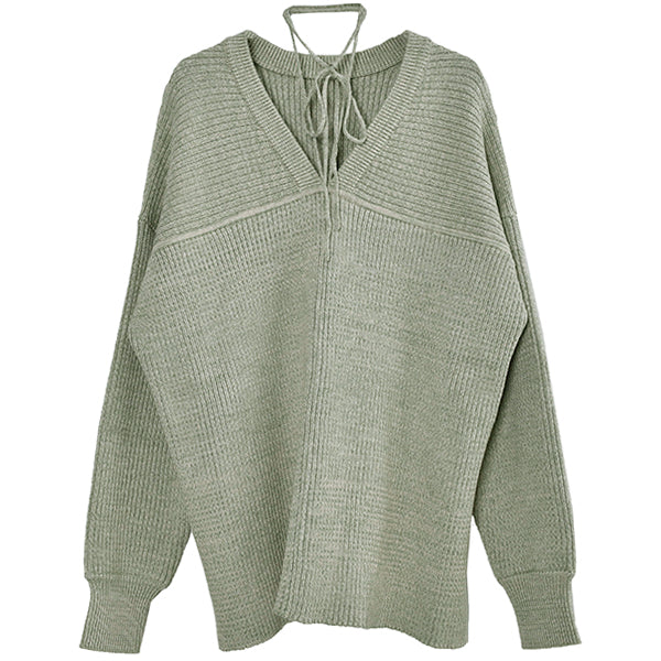 MIX COLOR STRING WIDE KNIT TOPS/MINT(12106-2012) – R&Co.