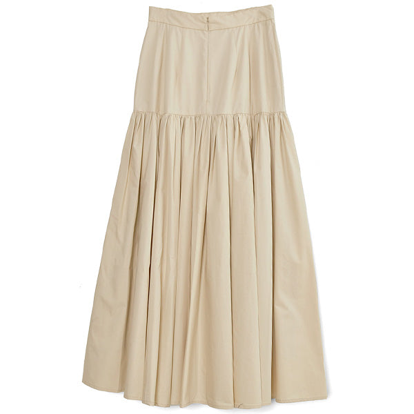 GATHER TIERED MAXI SKIRT/IVORY(12109-6042) – R&Co.