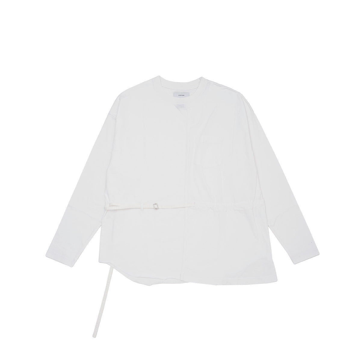 FACETASM]ASSYMETRICAL BELTED LS TEE/WHITE(ABH-TEE-U02) – R&Co.