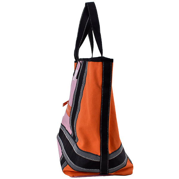 Large orange best sale tote bag