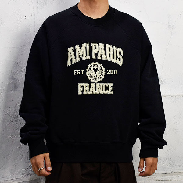 AMI PARIS FR SWEATSHIRT/BLACK(USW010.747) – R&Co.