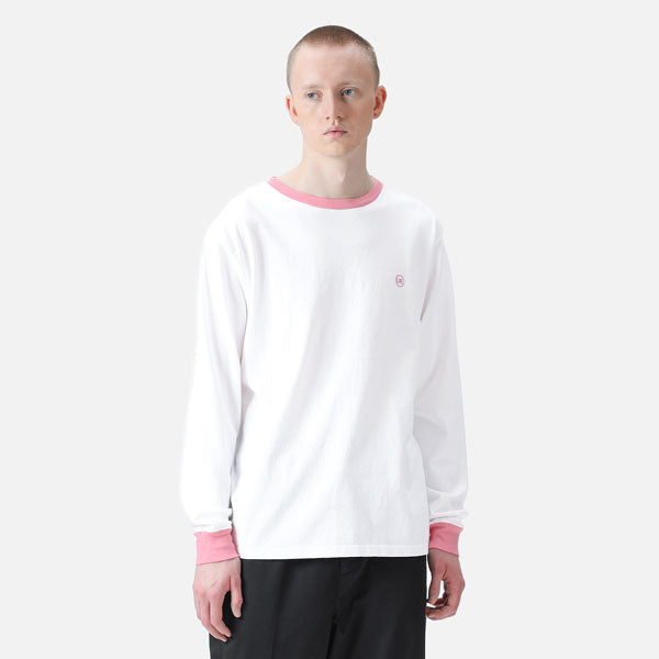 L/S COLOR RIBBED TEE/WHITE(UE-222038) – R&Co.